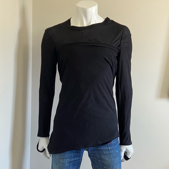 Rick Owens style unisex wrap shirt - Picture 3 of 8